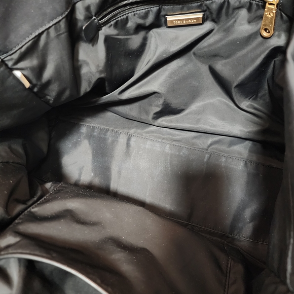 Tory Burch Ella Black Nylon Tote HandBag - Picture 13 of 17